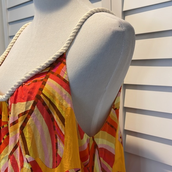 FARM Rio NWT Scoop Neck Maxi Dress in Orange/ yellow. - Picture 7 of 11